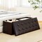 43-Inch PU Leather Foldable Storage Ottoman Bench with 38 Gallon Capacity and Removable Divider